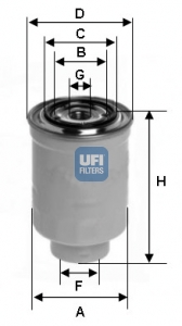 Filtr paliwa UFI 24.374.00