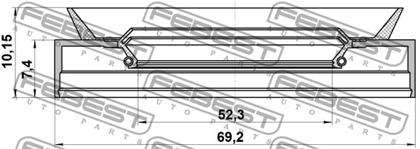 Pierścień uszczelniający piasty koła FEBEST 95TBS-54690710X