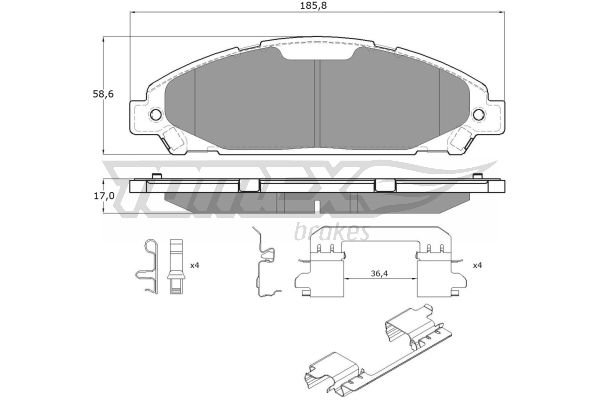 Klocki hamulcowe TOMEX BRAKES TX 18-96