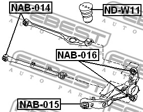 Tuleja wahacza FEBEST NAB-014