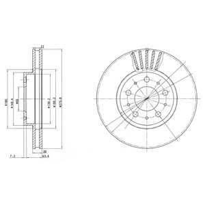 Tarcza hamulcowa DELPHI BG2841