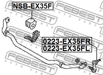 Łącznik stabilizatora FEBEST 0223-EX35FR