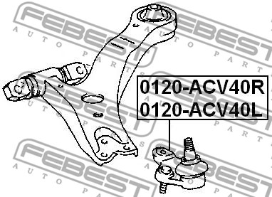 Sworzeń wahacza FEBEST 0120-ACV40R