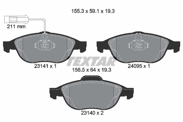 Klocki hamulcowe TEXTAR 2314101