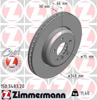 Tarcza hamulcowa ZIMMERMANN 150.3483.20