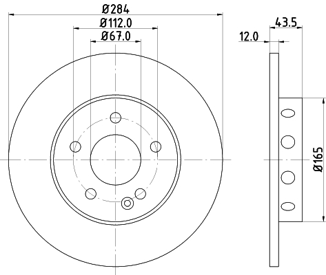 Tarcza hamulcowa HELLA PAGID 8DD 355 102-951