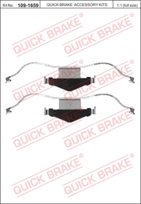 Zestaw akcesoriów montażowych  klocków hamulcowych QUICK BRAKE 109-1659