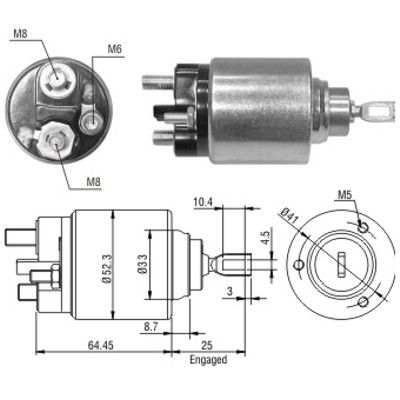 Elektromagnes rozrusznika MEAT & DORIA 46043