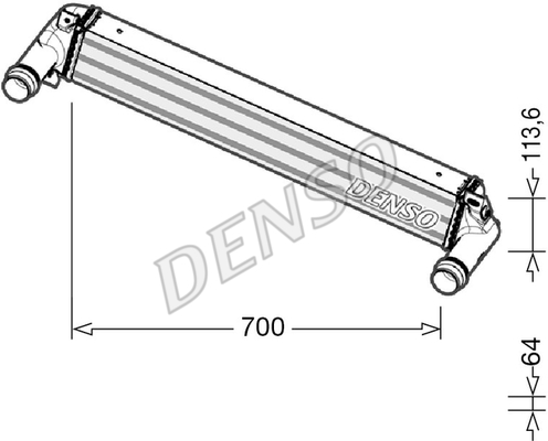 Chłodnica powietrza intercooler DENSO DIT06010