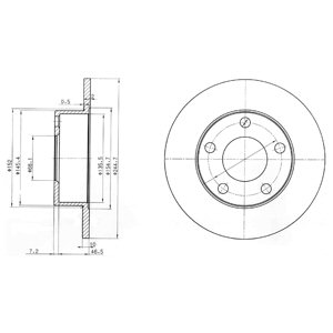 Tarcza hamulcowa DELPHI BG3382