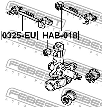 Wahacz zawieszenia koła FEBEST 0325-EU