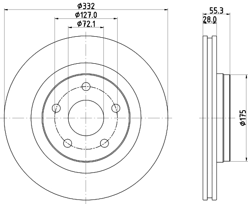 Tarcza hamulcowa HELLA 8DD 355 123-141