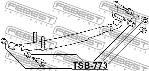 Tuleja pióra resora FEBEST TSB-773