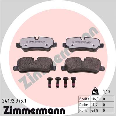 Klocki hamulcowe ZIMMERMANN 24192.975.1