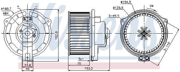 Wentylator wewnętrzny NISSENS 87107