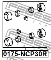 Zestaw naprawczy zacisku FEBEST 0175-NCP30R