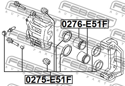 Zestaw naprawczy zacisku FEBEST 0275-E51F
