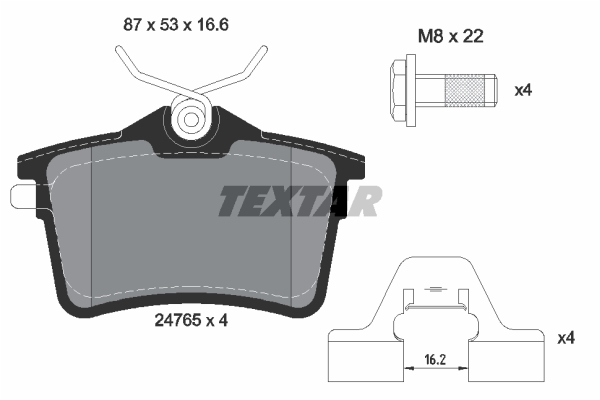 Klocki hamulcowe TEXTAR 2476501