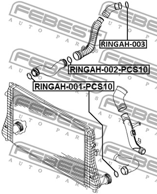 Uszczelniacz przewodu doładowującego FEBEST RINGAH-002-PCS10