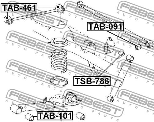 Tuleja wahacza FEBEST TAB-101