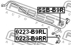 Łącznik stabilizatora FEBEST 0823-B9RR