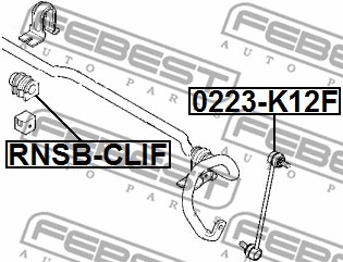Guma stabilizatora FEBEST RNSB-CLIF