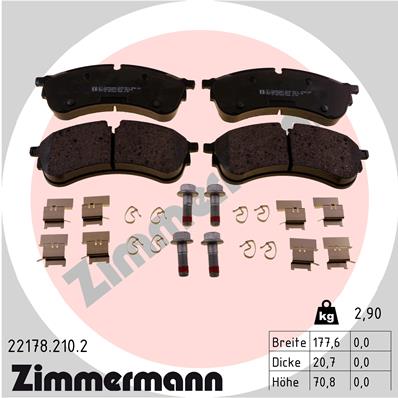 Klocki hamulcowe ZIMMERMANN 22178.210.2