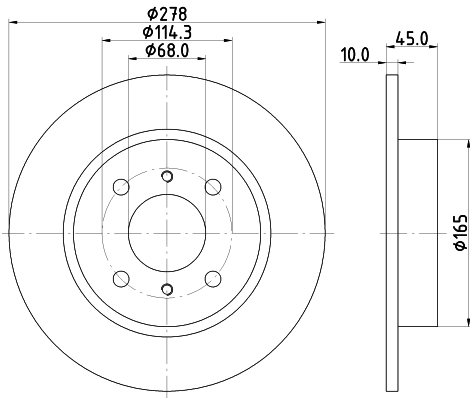 Tarcza hamulcowa HELLA 8DD 355 110-661