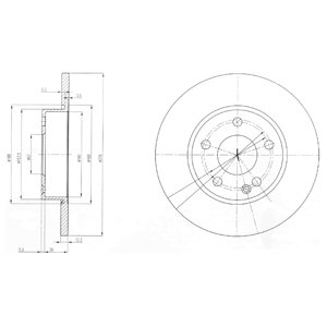 Tarcza hamulcowa DELPHI BG3840