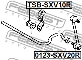 Guma stabilizatora FEBEST TSB-SXV10R