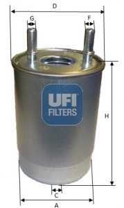 Filtr paliwa UFI 24.147.00