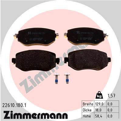 Klocki hamulcowe ZIMMERMANN 22610.180.1