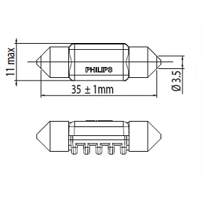 Żarówka oświetlenia wnętrza PHILIPS 249446000KX1