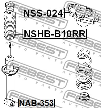 Poduszka amortyzatora FEBEST NSS-024