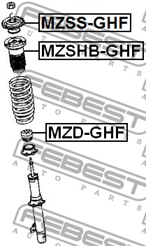 Poduszka amortyzatora FEBEST MZSS-GHF