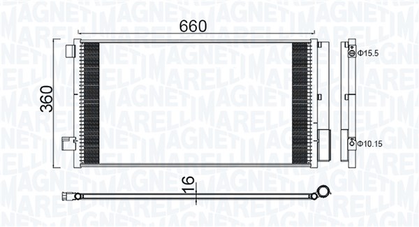 Skraplacz klimatyzacji MAGNETI MARELLI 350203100400
