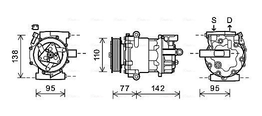 Kompresor, klimatyzacja AVA QUALITY COOLING FDAK470