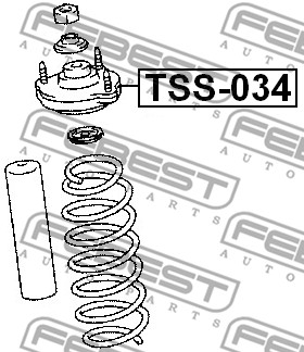 Poduszka amortyzatora FEBEST TSS-034