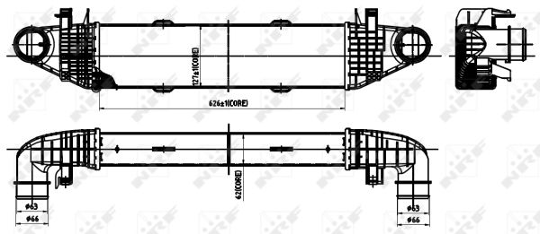 Chłodnica powietrza intercooler NRF 30313
