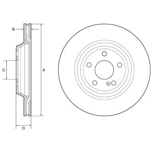 Tarcza hamulcowa DELPHI BG4957C