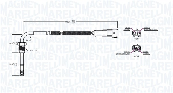 Czujnik  temperatury spalin MAGNETI MARELLI 172000225010