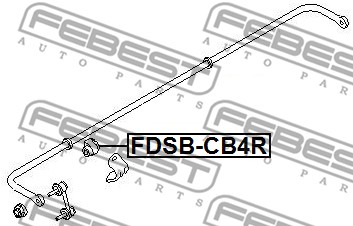 Guma stabilizatora FEBEST FDSB-CB4R