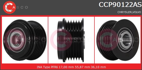 Koło pasowe alternatora CASCO CCP90122AS