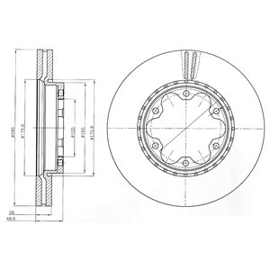 Tarcza hamulcowa DELPHI BG4210