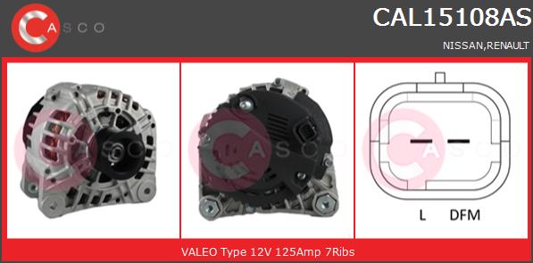 Alternator CASCO CAL15108AS