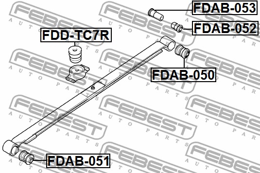 Tuleja pióra resora FEBEST FDAB-051