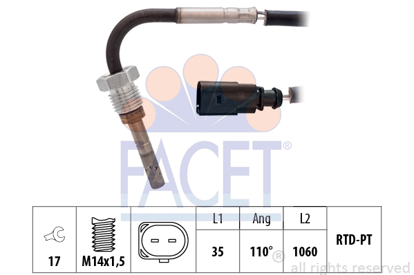 Czujnik temperatury spalin FACET 22.0316