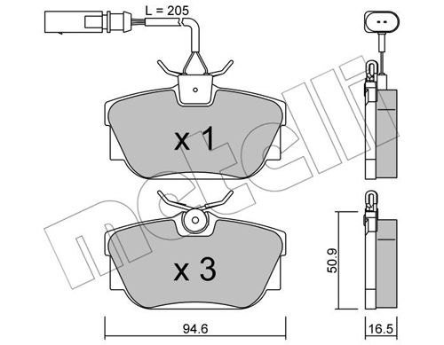 Klocki hamulcowe METELLI 22-0346-1