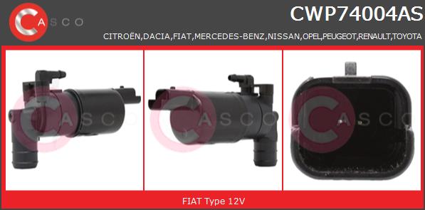 Pompka spryskiwacza CASCO CWP74004AS