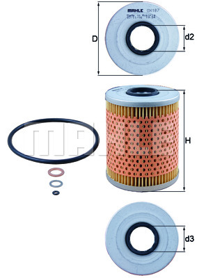 Filtr oleju KNECHT OX 187D